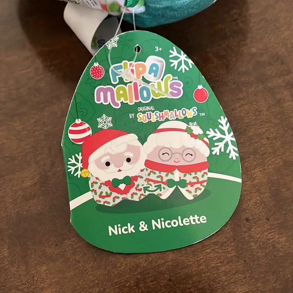 NWT Squishmallow Flip A Mallows 5in Christmas Holiday Nick - Picture 4 of 9